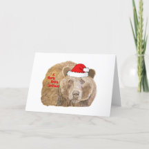 Süße Weihnachtsrote Realistische Bär Zeichnung