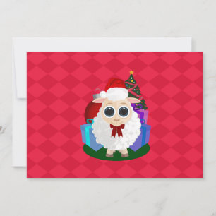 Süße Weihnachtsschaf-Fest-Rhomben-Feiertags-P Feiertagskarte