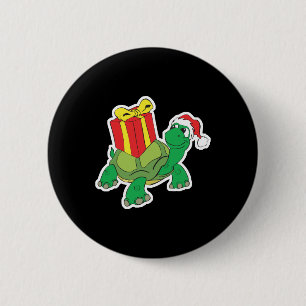 süße Weihnachtsschildkröte Button