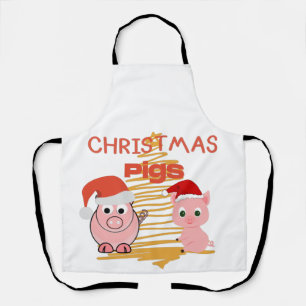 Süße Weihnachtsschweine Schürze
