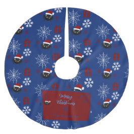 Süße Weihnachtsspinne Personalisiert Polyester Weihnachtsbaumdecke