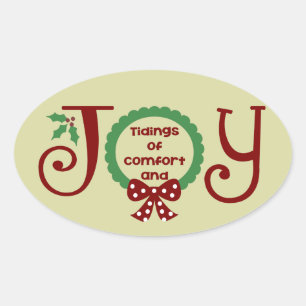 Süße Weihnachtssticker Ovaler Aufkleber