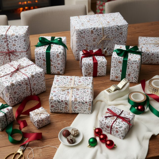 Süße Weihnachtsverpackungspapier Geschenkpapier (Von Creator hochgeladen)