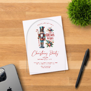 Süße Weihnachtswünsche Nussknacker Party-Einladung Acryleinladungen