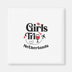 Süße Wein Mädchen Reise Niederlande Urlaub Magnet