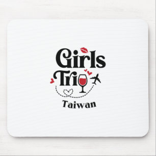 Süße Wein Mädchen Reise Taiwan Urlaub Mousepad