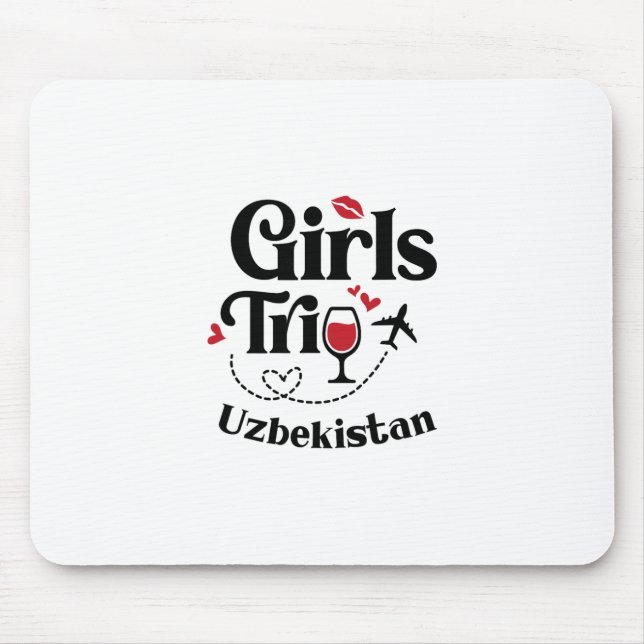 Süße Wein Mädchen Reise Usbekistan Urlaub  Mousepad (Vorne)