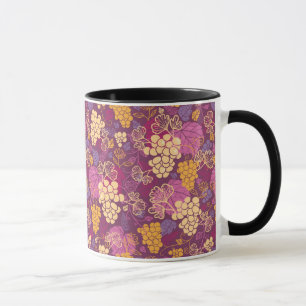 Süße Weinreben-Musterhintergrund Tasse