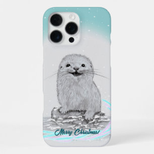 Süße weiße Baby-Seeeotter, Frohe Weihnachten iPhone 16 Pro Max Hülle