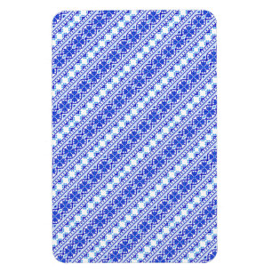 Süße weiße blaue dekorative ukrainische Streifen Magnet