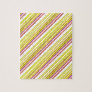 Süße weiße gelbe Streifen Puzzle