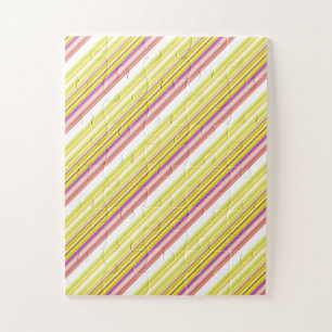 Süße weiße gelbe Streifen Puzzle