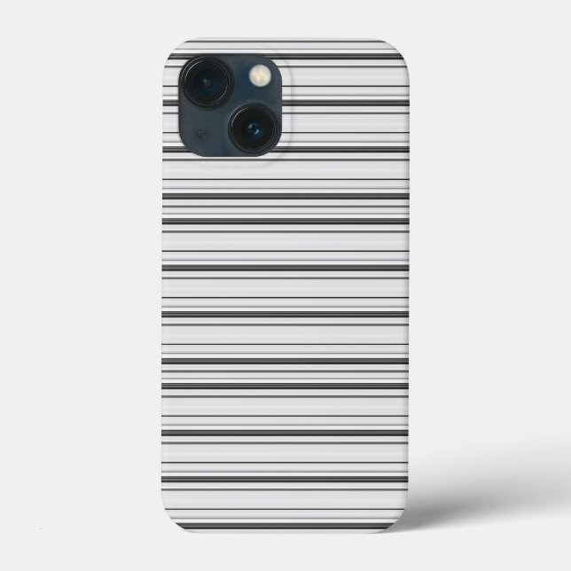 Süße weiße graue Streifen Case-Mate iPhone Hülle (Rückseite)