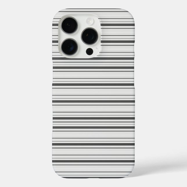 Süße weiße graue Streifen Case-Mate iPhone Hülle (Rückseite)
