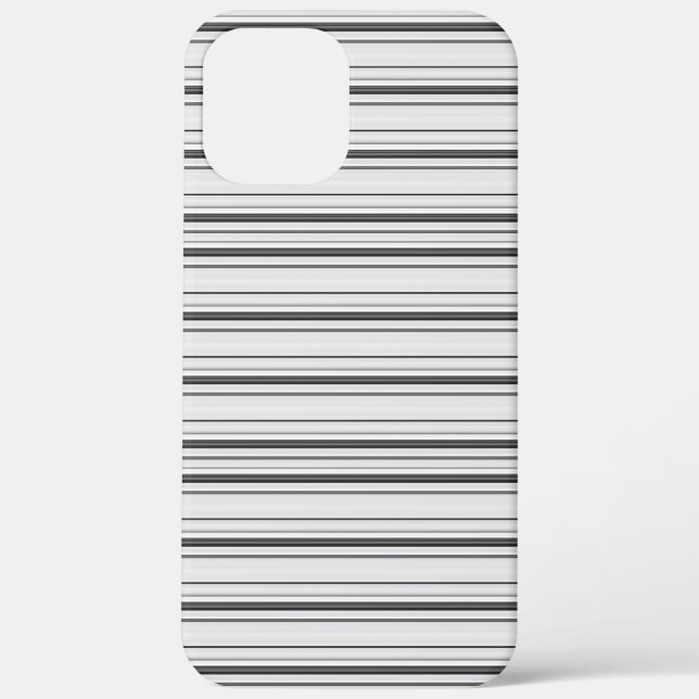Süße weiße graue Streifen Case-Mate iPhone Hülle (Rückseite)
