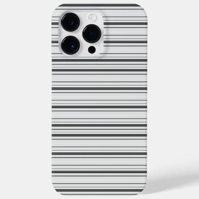Süße weiße graue Streifen Case-Mate iPhone Hülle (Rückseite)