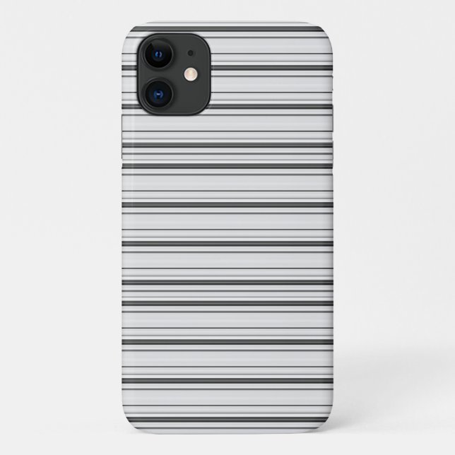Süße weiße graue Streifen Case-Mate iPhone Hülle (Rückseite)