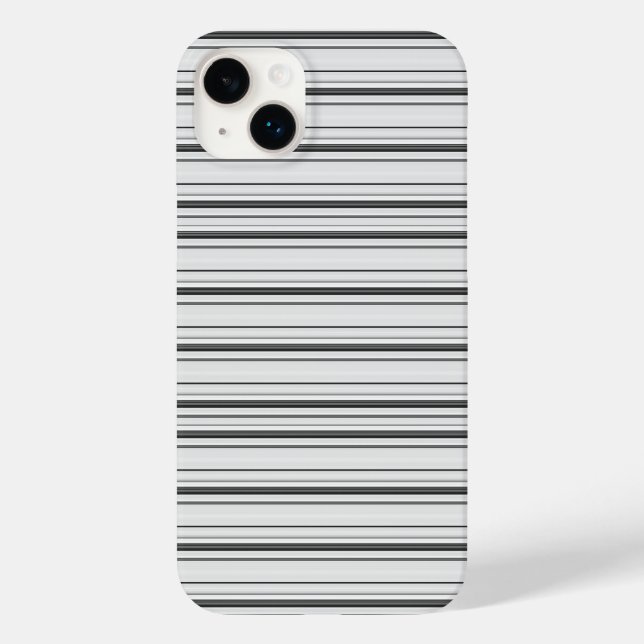 Süße weiße graue Streifen Case-Mate iPhone Hülle (Rückseite)
