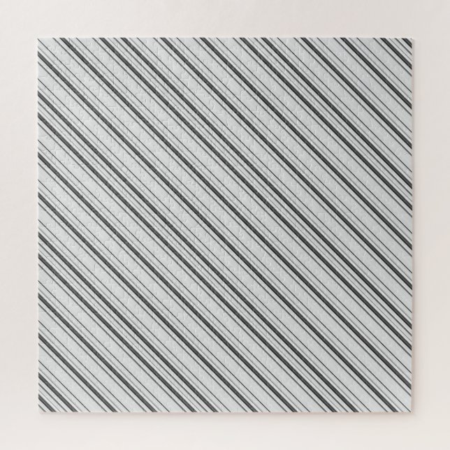 Süße weiße graue Streifen Puzzle (Vertikal)