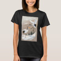Süße weiße Kaninchen Häschen Wiese Damen T-Shirt