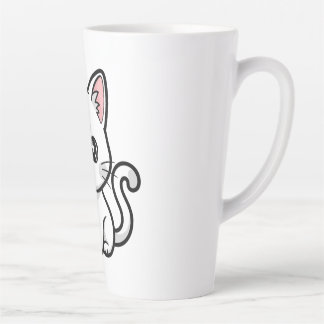 Süße weiße Katze Milchtasse