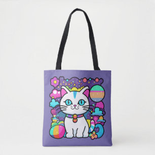 Süße weiße kosmische Raum Kitty Katze