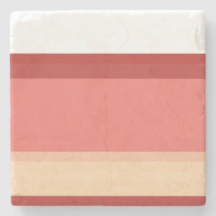 Süße weiße rosa gestreifte Kissenhülle Steinuntersetzer
