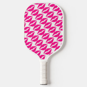 Süße weiße rosa Küsse Muster Halstuch Case-Mate Pickleball Schläger