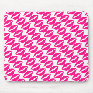 Süße weiße rosa Küsse Muster Schlips Mousepad