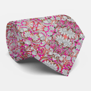 Süße weiße rosa Paisleymuster Krawatte