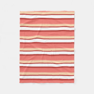 Süße weiße rosa Streifen Fleecedecke