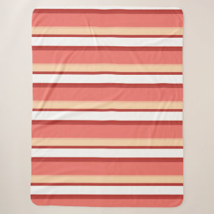 Süße weiße rosa Streifen Sherpadecke