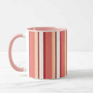 Süße weiße rosa Streifen Tasse