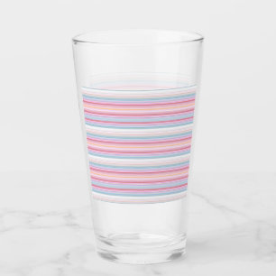 Süße weiße rosafarbene Streifen Glas