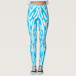 Süße weiße und türkisfarbene klassische "Ratti_Cre Leggings