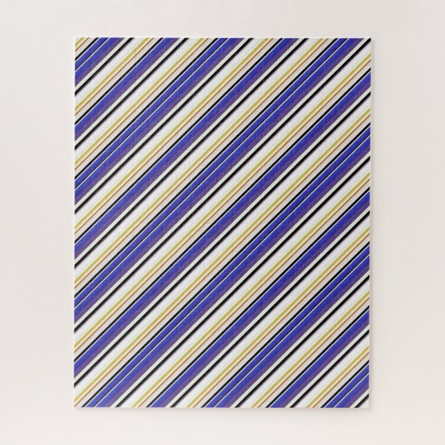 Süße weiße violette Streifen Puzzle (Vertikal)