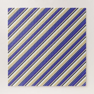 Süße weiße violette Streifen Puzzle