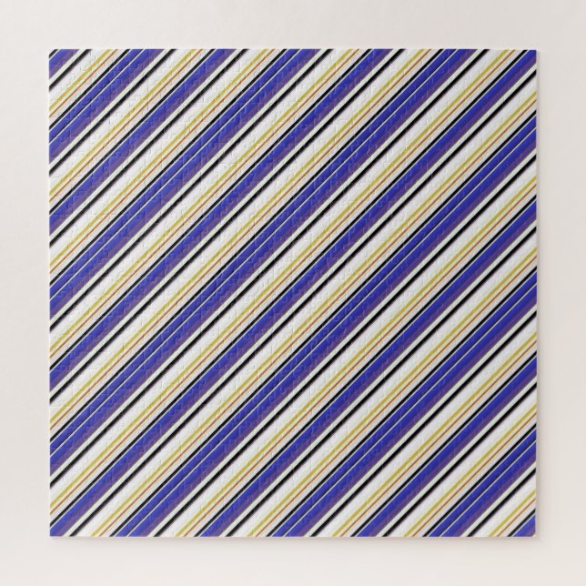 Süße weiße violette Streifen Puzzle (Vertikal)
