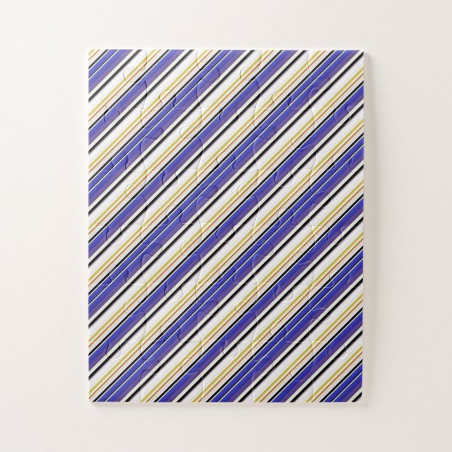 Süße weiße violette Streifen Puzzle (Vertikal)