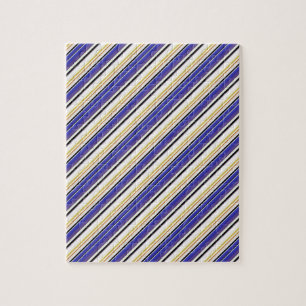 Süße weiße violette Streifen Puzzle