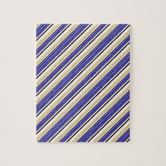 Süße weiße violette Streifen Puzzle (Vertikal)