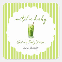 Süße wellige Matcha-Baby-Grün-Baby-Shower-Geschenk