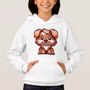 Süße Welpen-Cartoon-Mädchen-Hoodie Hoodie