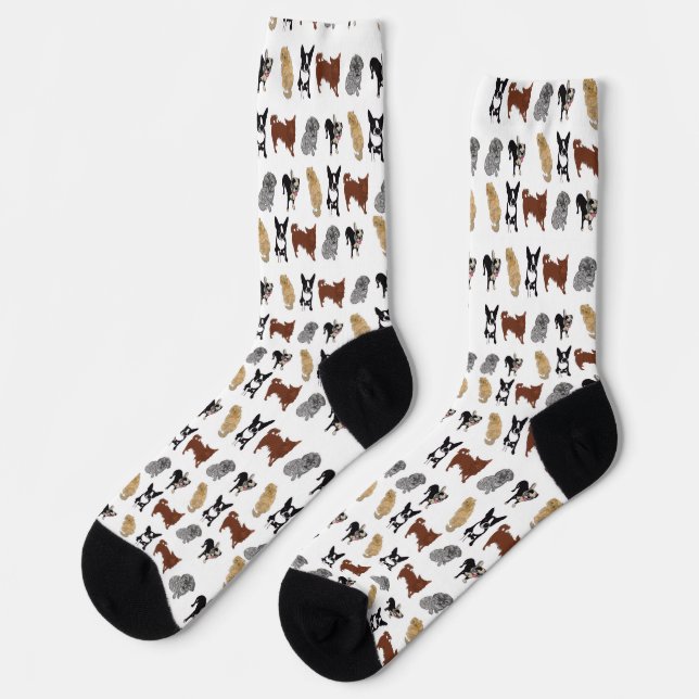 Süße Welpen Crew Socken (Linkes Detail)