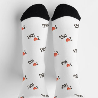 Süße Welpen Ich Liebe Hunde Muster Crew Socken