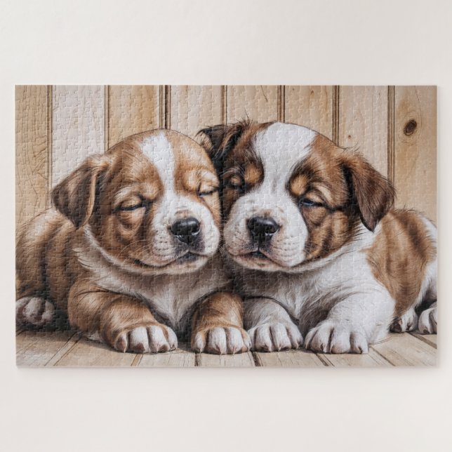 Süße Welpen Puzzle (Horizontal)
