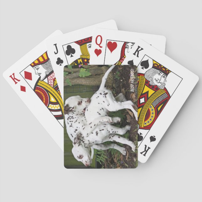 Süße Welpen spielen Spielkarten (Rückseite)