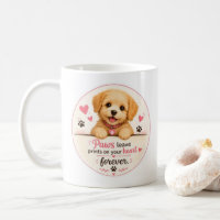 Süße Welpen-Tasse – Pfoten hinterlassen Spuren auf