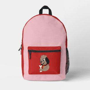 Süße Welpenhund Cartoon Bedruckter Rucksack