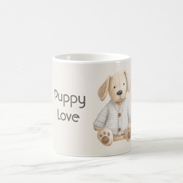 Süße Welpenliebe Kaffeetasse (Mittel)